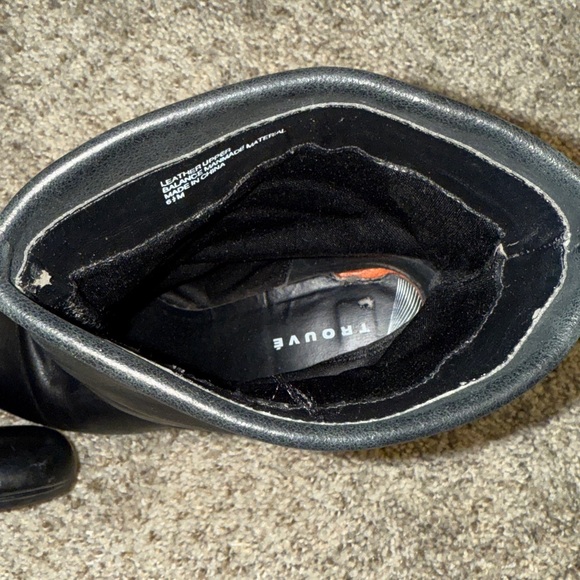 Trouve heeled boots. Size 6 1/2 Leather-upper used condition see photos - Picture 12 of 17